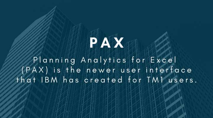 Planning Analytics for Excel (PAX)