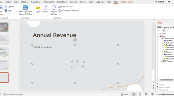 IBM Cognos Analytics for Office – PowerPoint Edition