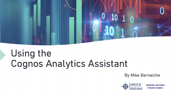 Using the Cognos Analytics Assistant