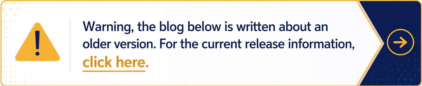 Warning: this blog post covers an older version; click here for current release information
